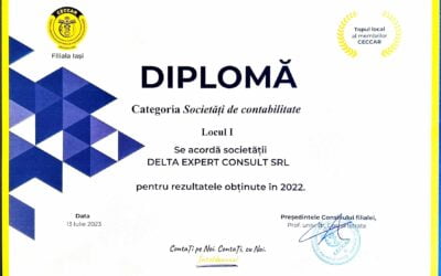 Delta Expert Consult – locul I în cadrul evenimentului „Ziua Națională a Contabilului Român 2023” – filiala Iași